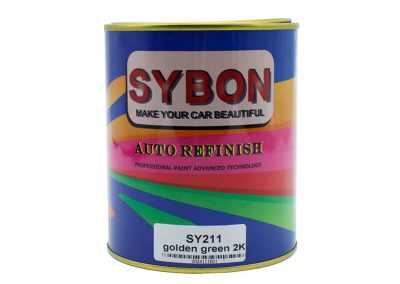 High-gloss-SY211-Golden-Green-2K-car-paint-applied-on-vehicle-bodywork