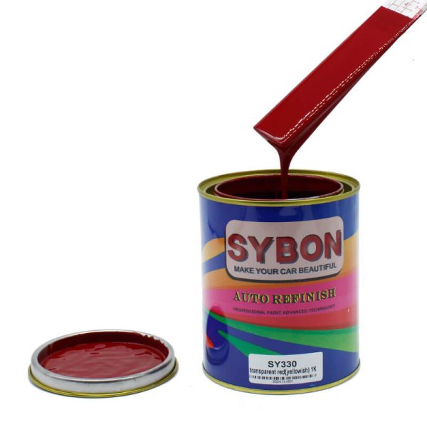 SY330-Transparent-Red-(Yellowish)-1K-color-paint-for-car