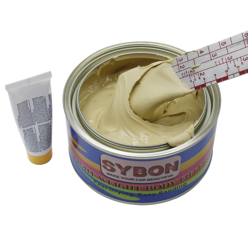 Repair Body Filler: 7 Common Problems & Best Solutions 2 Premium creamy texture of SYBON repair body filler inside an open tin