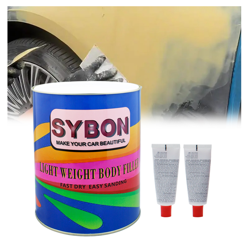 Repair Body Filler: 7 Common Problems & Best Solutions 3 SYBON lightweight repair body filler with hardener tubes for auto body repair