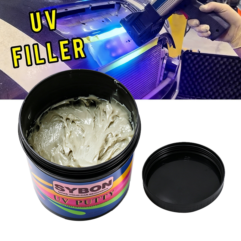 UV Putty: The Ultimate 7 Benefits of 1K UV Filler Putty for Automotive Body Repair 2026 1 Automotive UV Curing Putty Application with UV Lamp by SYBON