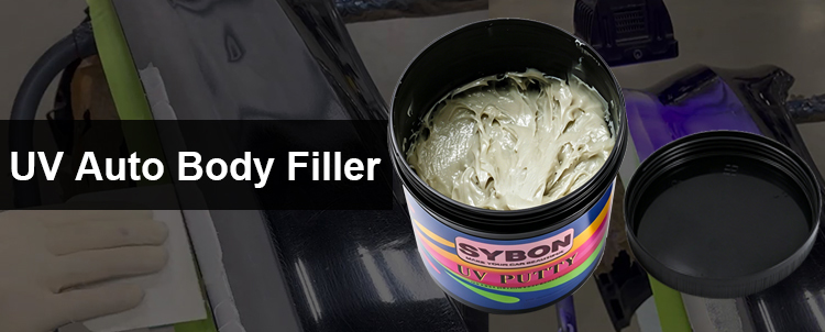 UV Putty: The Ultimate 7 Benefits of 1K UV Filler Putty for Automotive Body Repair 2026 3 Automotive UV Curing Putty Application with UV Lamp by SYBON